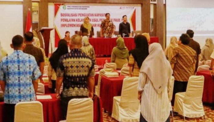 70 Kepala PAUD Ikuti Sosialisasi Penguatan Kapasitas Penilaian Kelayakan Usul Perizinan